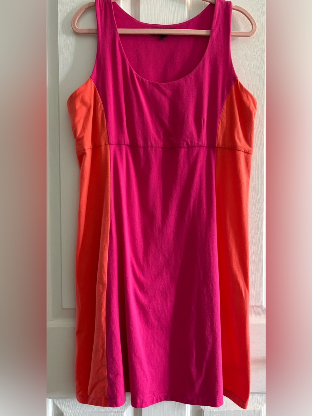 Tommy Bahama Sleeveless Colorblock Dress in Hot Pink & Coral XL - Picture 3 of 10
